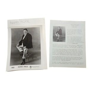 Kenny Price Vintage 60s Country Music Singer 8x10 Press Photo & Press Release